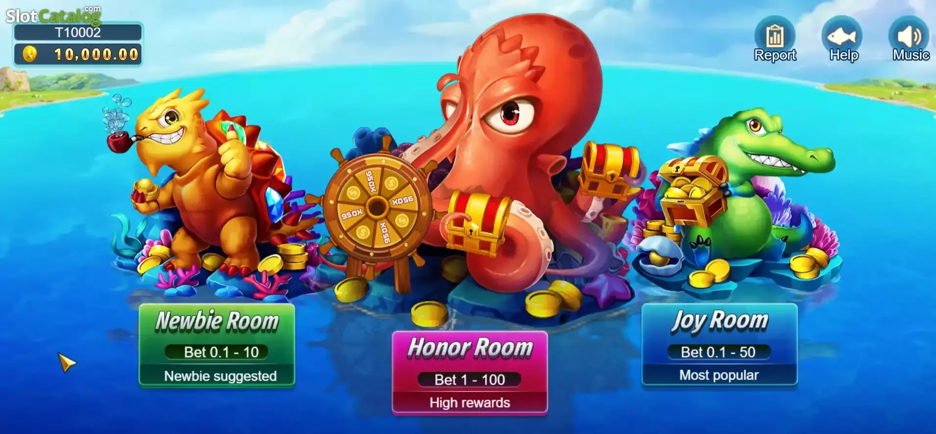 Mega Fishing start screen screenshot