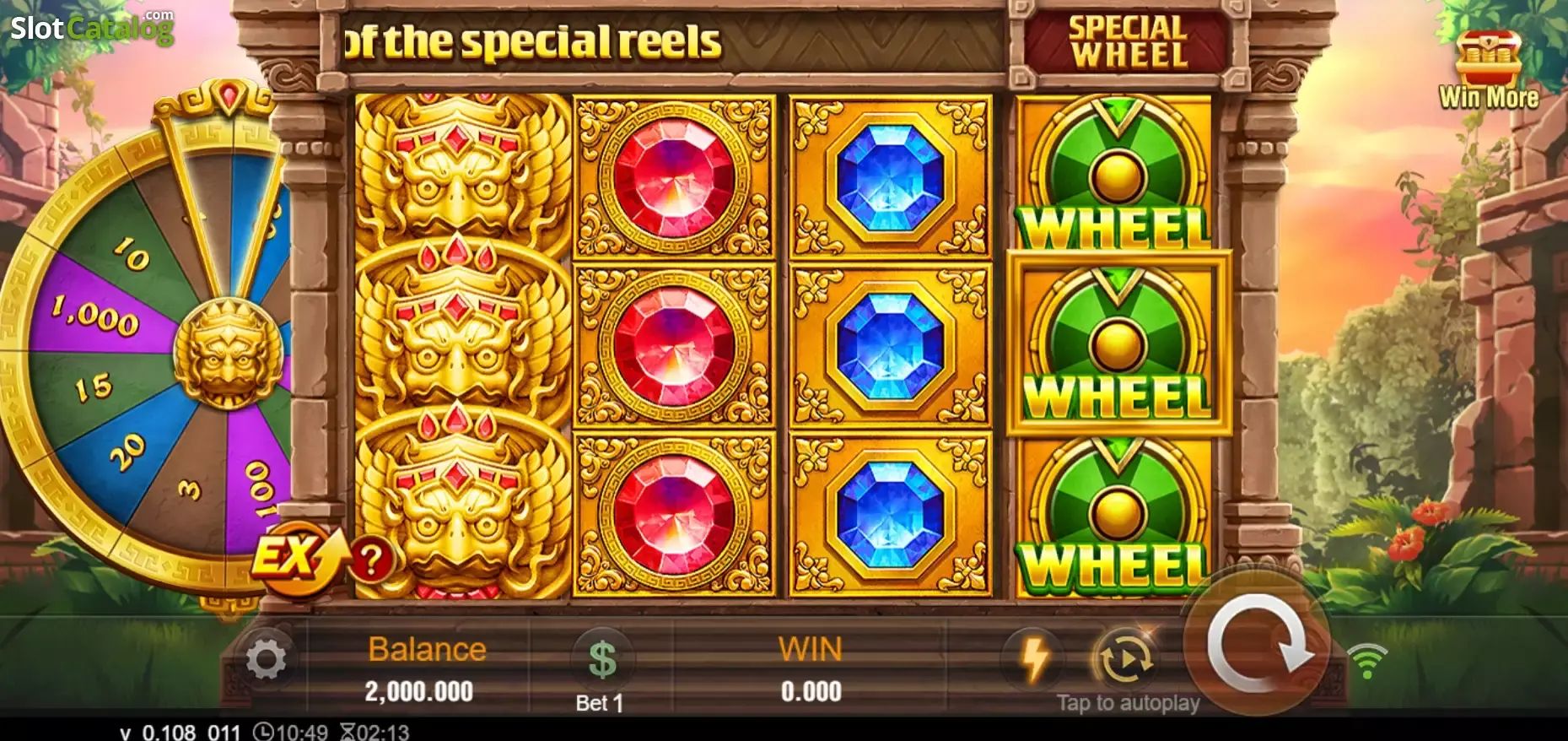 Fortune Gems 2 reel screen (reference)