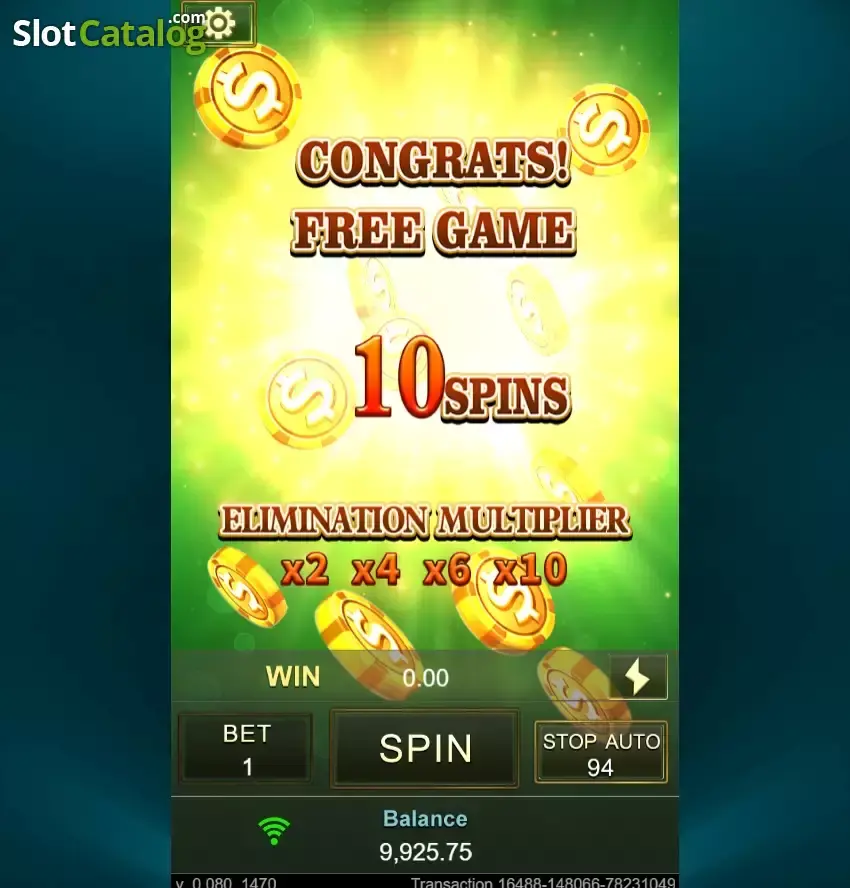 Super Ace Free Spins screen